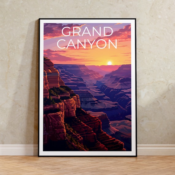 Grand Canyon Poster, Grand Canyon Print, Arizona Poster, Arizona Print, Grand Canyon Travel Poster, Arizona Art, Grand Canyon Gift