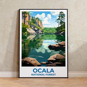 Ocala National Forest Print: Florida Lake Art Poster