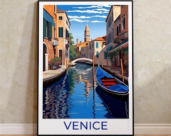 Venice Travel Poster, Italy Wall Art, Italy Print, Venice Poster, Europe Poster, City Poster, Venice Art