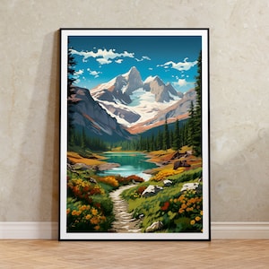 Swiss Alps Travel Poster, Switzerland Wall Art, Switzerland Print, Swiss Alps Poster, Mountains Poster, Nature Poster, Swiss Alps Art