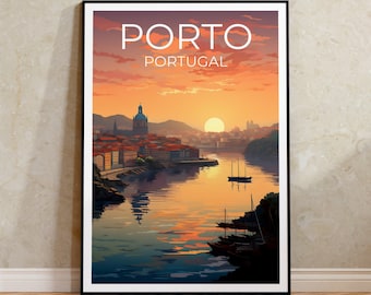 Porto Travel Poster, Portugal Wall Art, Portugal Print, Porto Poster, Portugal Poster, City Poster, Porto Art