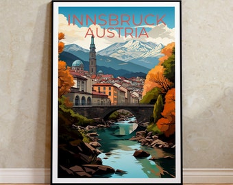 Innsbruck Poster, Innsbruck Print, Austria Art, Austria Print, Innsbruck Travel Poster, Austria Poster, Innsbruck Wall Art