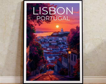 Lisbon Poster, Lisbon Print, Portugal Poster, Portugal Print, Lisbon Travel Poster, Europe Poster, Lisbon Art