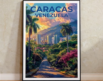 Caracas Poster, Caracas Print, Venezuela Poster, Venezuela Print, Caracas Travel Poster, Venezuela Art, Caracas Gift