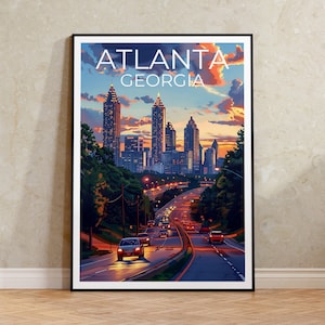 Atlanta Poster, Atlanta Print, Georgia Art, Georgia Print, Atlanta Travel Poster, Georgia Poster, Atlanta Art