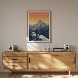 Mount Everest Travel Poster, Himalayas Wall Art, Himalayas Print, Mount Everest Poster, Mountain Poster, Nature Poster, Mount Everest Art image 7