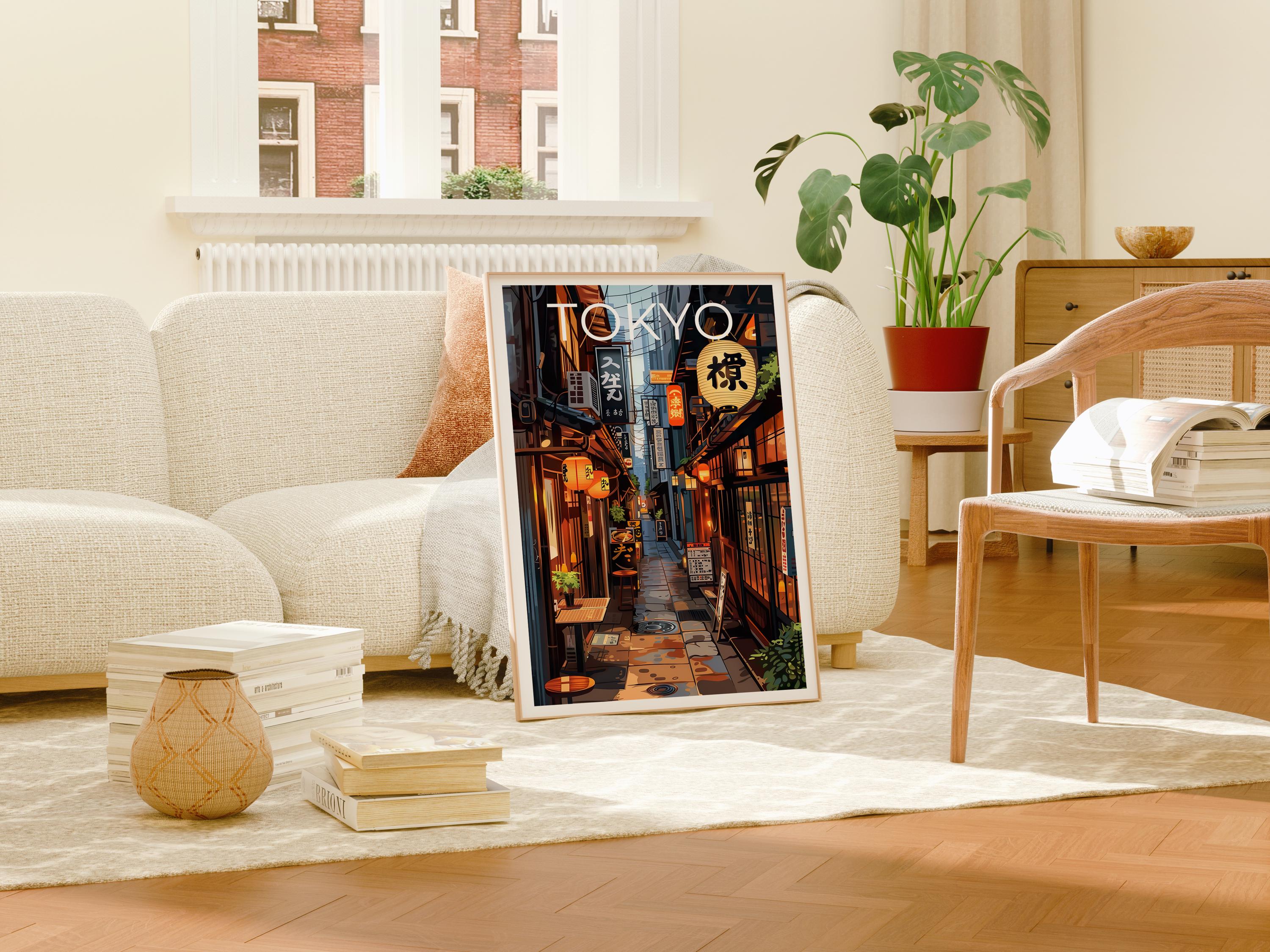 Tokyo Cityscape Poster Japan Travel Print Japanese Bar Art Asia Cafe ...