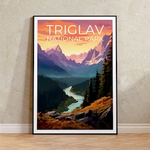 Triglav National Park Poster: Slovenia Travel Art Print