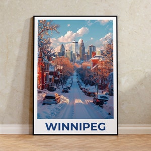 Winnipeg Poster, Winnipeg Druck, Kanada Poster, Kanada Druck, Winnipeg Reiseplakat, Manitoba Plakat, Winnipeg Kunst