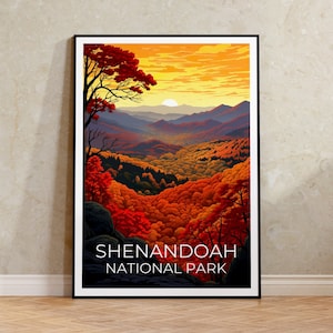 Shenandoah National Park Poster, Shenandoah Druck, Wald Poster, Virginia Poster, Wandergeschenk, Virginia Druck, Shenandoah Kunst, Herbst Kunst