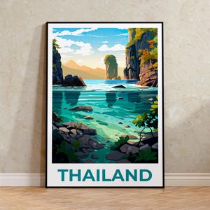 Thailand Poster, Asia Travel Print, Karst Poster, Thailand Print, Asia Poster, Thailand Gift, Asia Gift