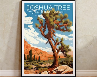 Joshua Tree Travel Poster, California Wall Art, California Print, Joshua Tree Poster, Tree Poster, Nature Poster, Joshua Tree Art