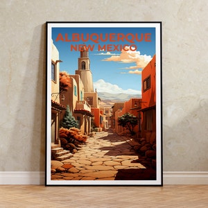 Albuquerque Travel Poster, New Mexico Wall Art, New Mexico Print, Albuquerque Poster, New Mexico Poster, City Poster, Albuquerque Art
