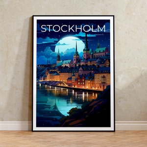 Stockholm Travel Poster, Sweden Wall Art, Sweden Print, Stockholm Poster, Sweden Poster, City Poster, Stockholm Art