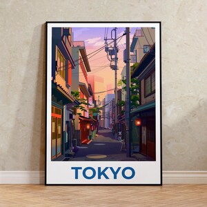 Tokyo Backstreet Print: Japan Travel Poster, Urban Serenity