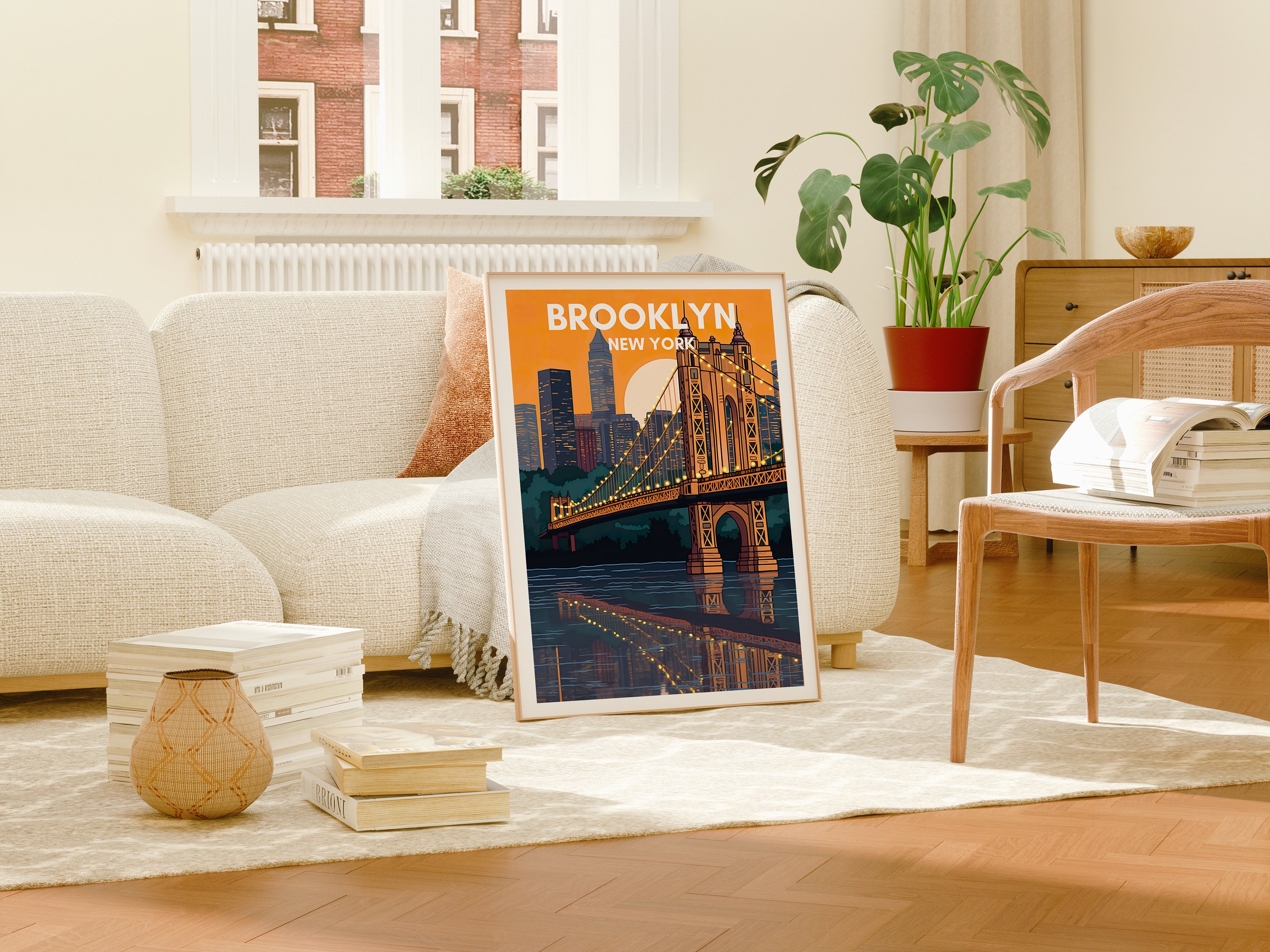 Brooklyn Travel Poster, New York Wall Art, New York Print