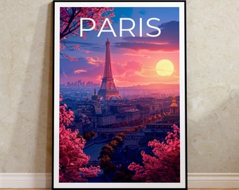 Paris Poster, Paris Print, Eiffel Tower Poster, Eiffel Print, Paris Travel Poster, France Poster, Paris Gift