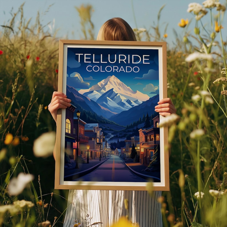 Telluride Travel Poster, Colorado Wall Art, Colorado Print, Telluride ...