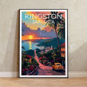 Kingston Poster, Kingston Print, Jamaica Art, Jamaica Print, Kingston Travel Poster, Jamaica Poster, Kingston Art