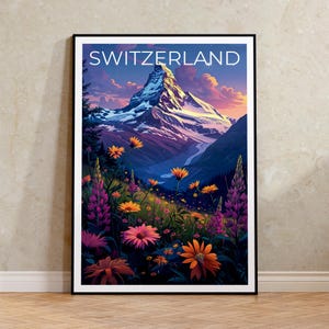 Switzerland Poster, Matterhorn Print, Mountain Art, Switzerland Print, Matterhorn Poster, Swiss Gift, Swiss Alps Poster