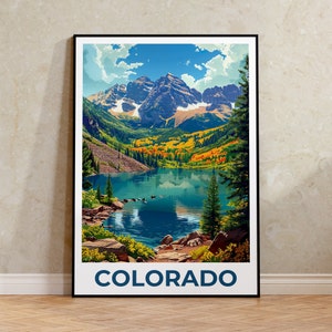 Poster Colorado, Stampa Colorado, Poster Montagne Rocciose, Poster Montagne Rocciose, Poster di viaggio Colorado, Arte di montagna, Arte Colorado
