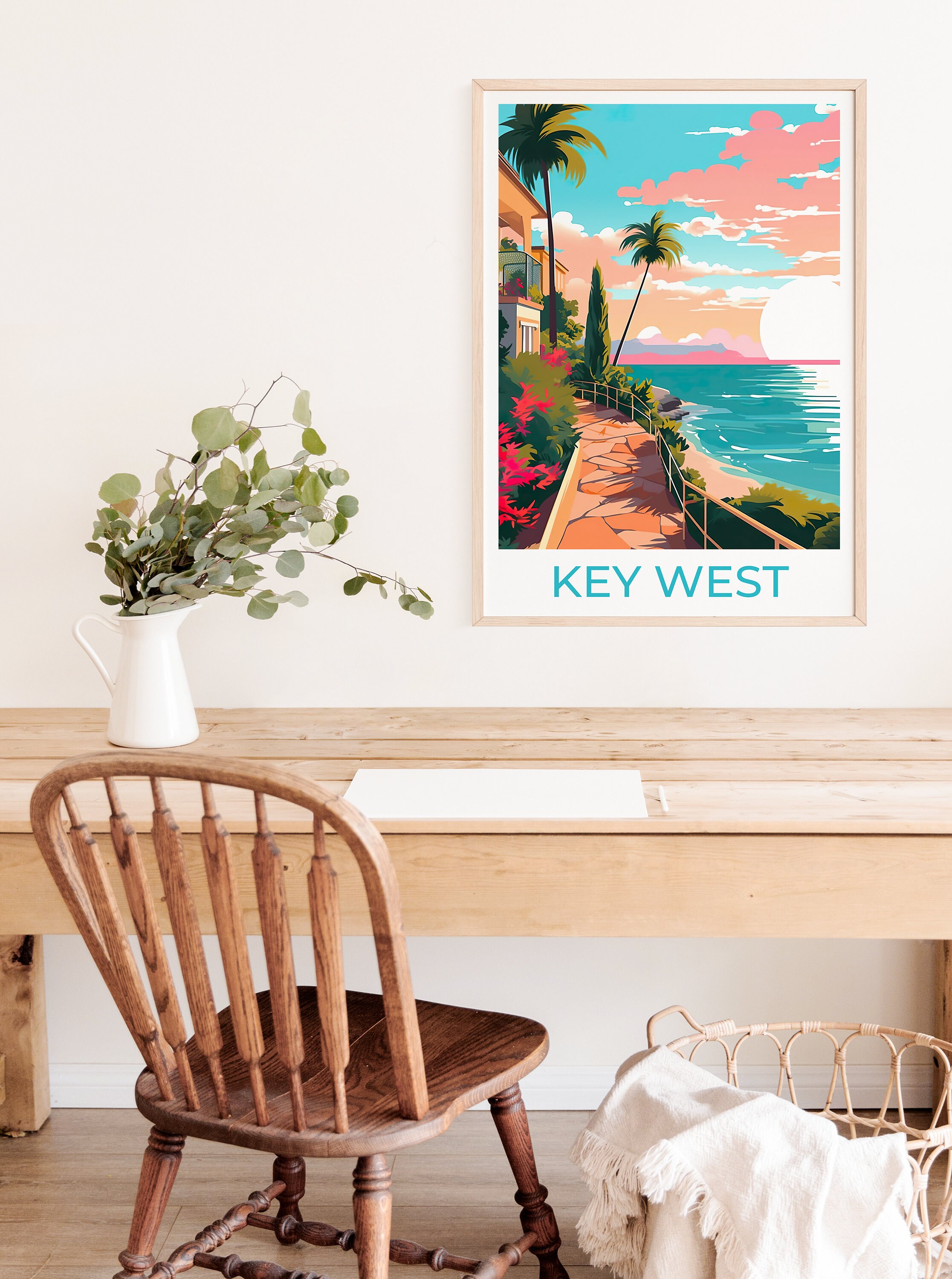 Key West Travel Poster, Key West Wall Art, Key West Print, Florida