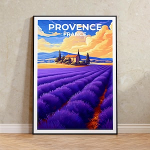 Provence Travel Poster, France Wall Art, Lavender Print, Provence Poster, Flowers Poster, Nature Poster, Provence Art