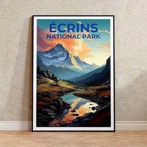 Ecrins Travel Poster, France Wall Art, France Print, Écrins Poster, France Poster, Nature Poster, Écrins Art