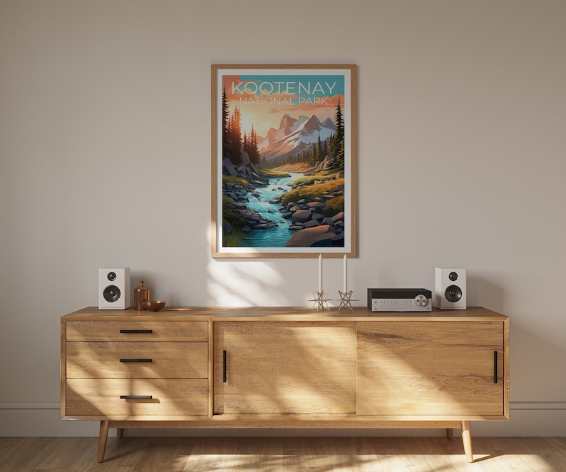 Kootenay National Park Poster, Canadian Rockies Print, British Columbia ...