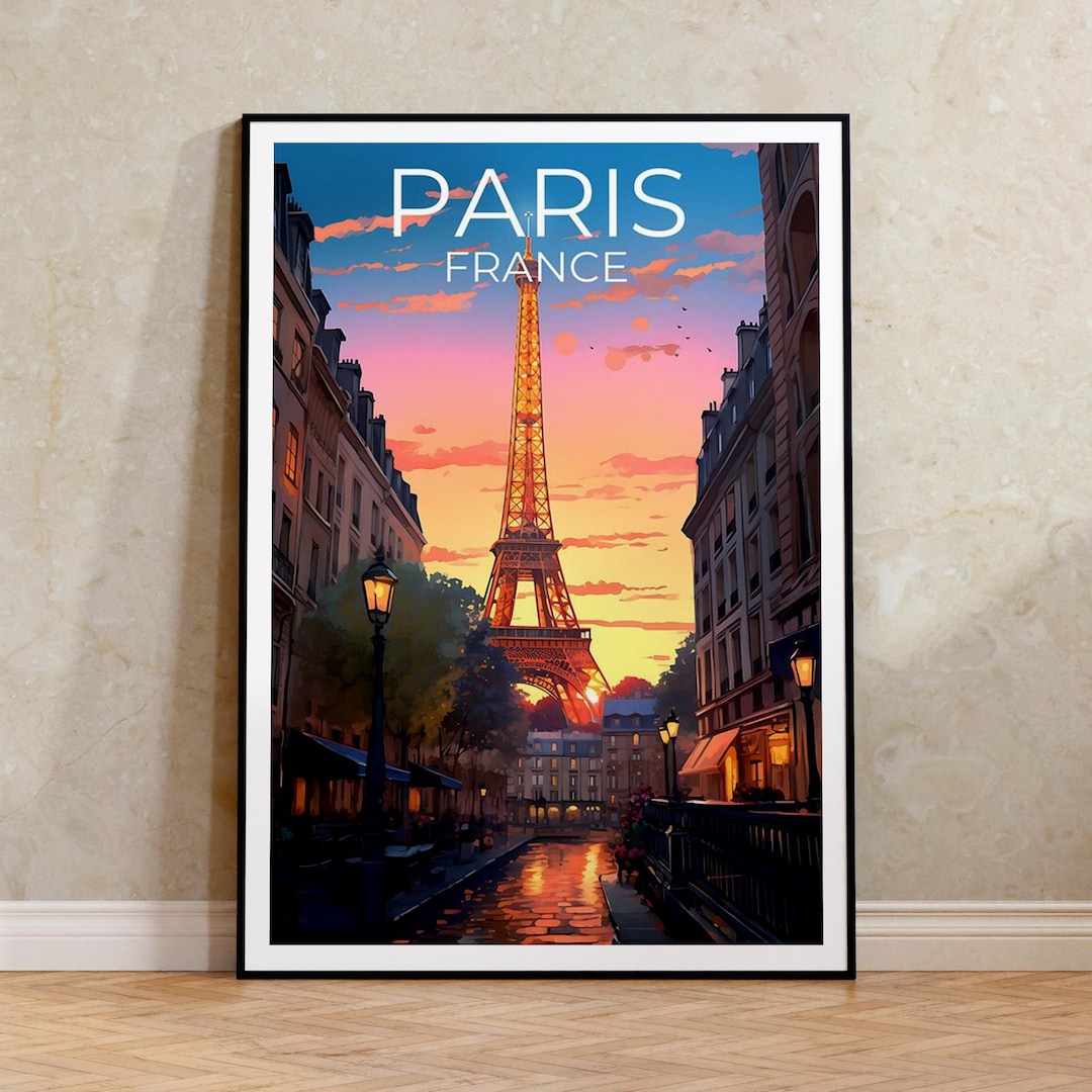 Paris Travel Poster, France Wall Art, France Print, Paris Poster