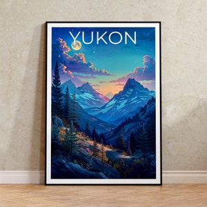 Yukon Poster, Yukon Print, Kanada Poster, Kanada Druck, Yukon Reiseposter, Wildnis Poster, Yukon Kunst