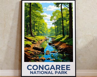 Congaree National Park Poster, Congaree Print, South Carolina Print, Forest Poster, Swamp Poster, Birthday Gift, Home Decor