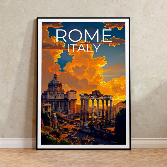Rome Poster, Rome Print, Roman Forum Poster, Italy Print, Italy Poster, Rome Art, Rome Gift