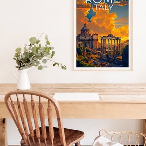 Rome Poster, Rome Print, Roman Forum Poster, Italy Print, Italy Poster, Rome Art, Rome Gift image 8