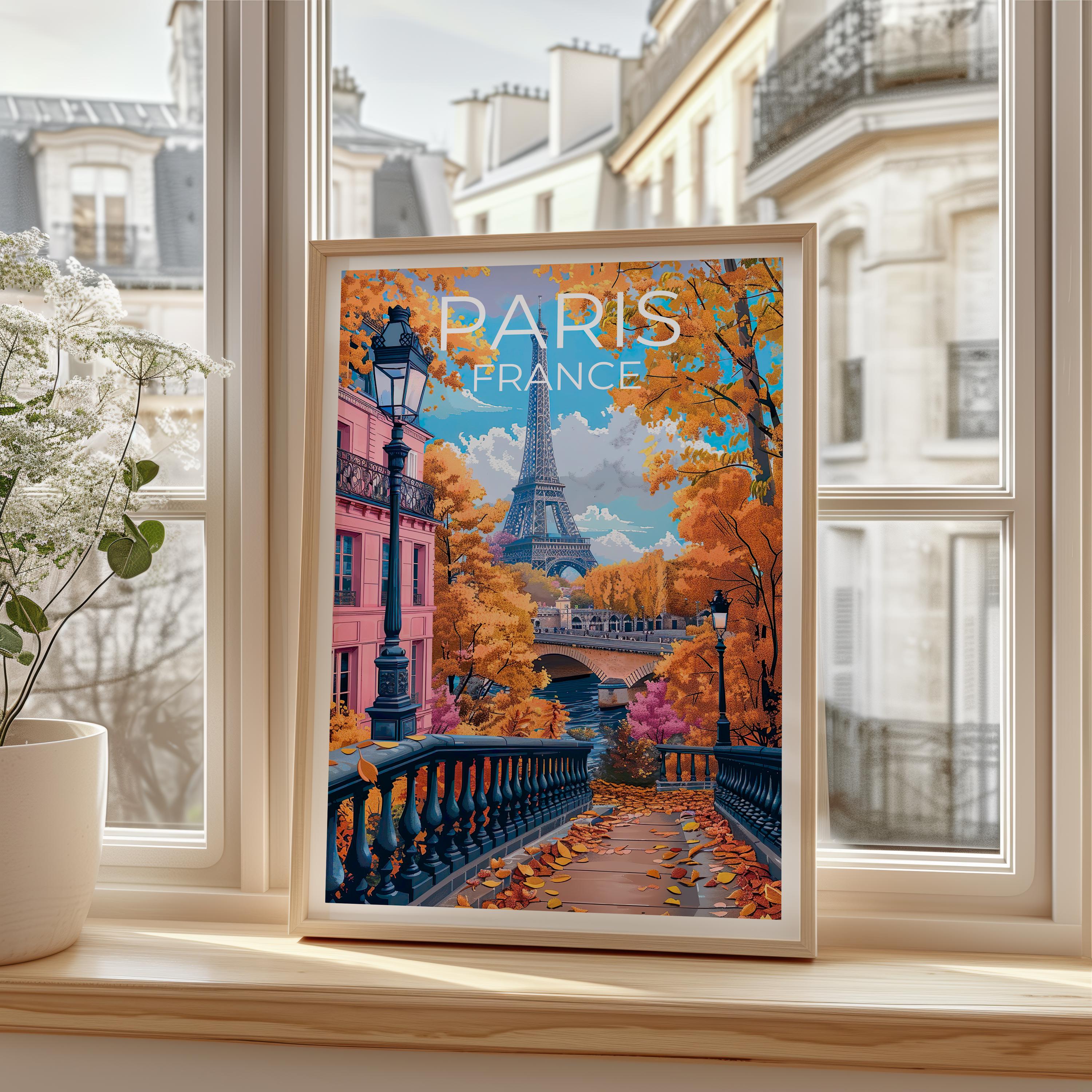 パリのポスター、フランス旅行プリント、ヨーロッパアート、パリの