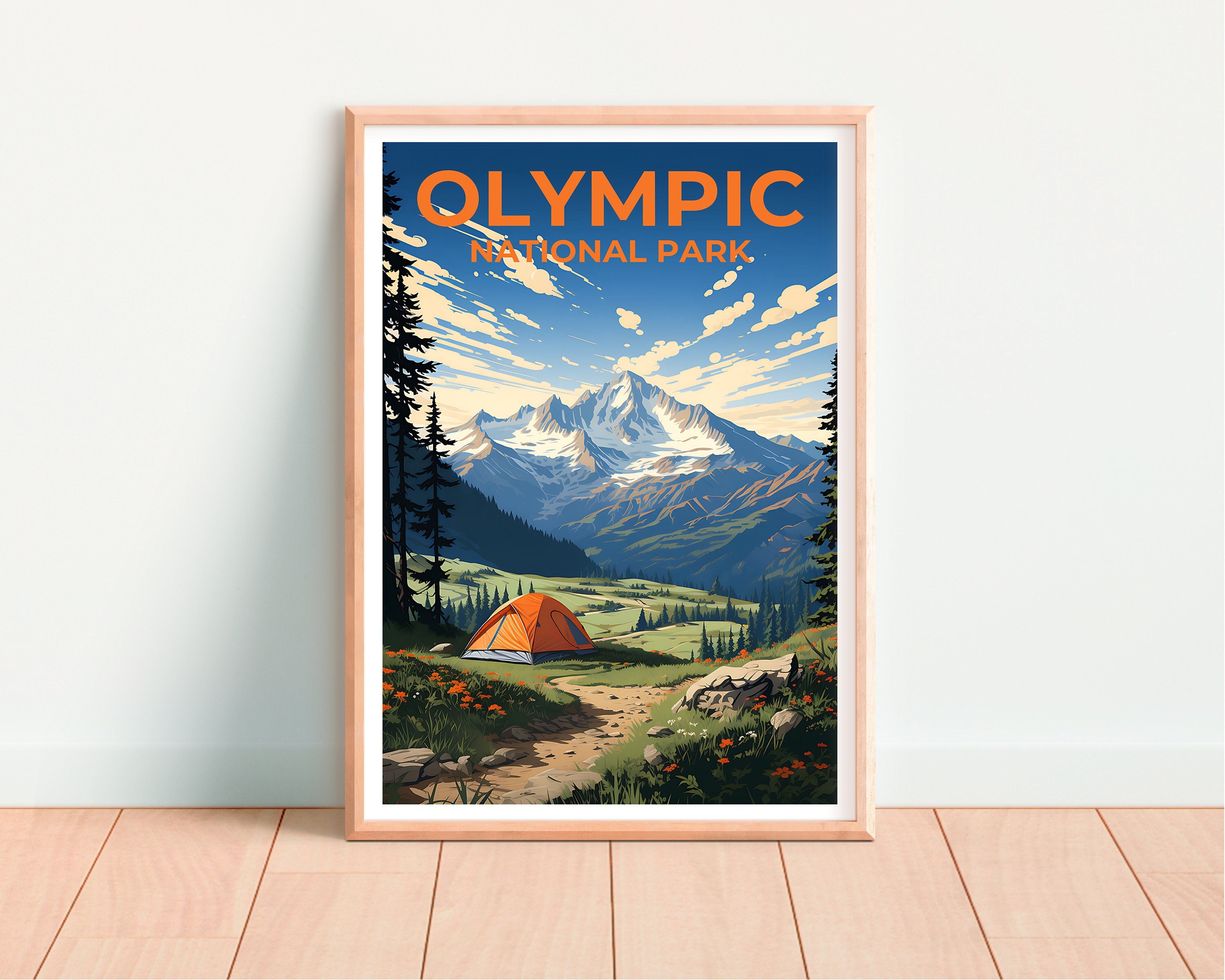 Photo State Poster Olympic Travel Poster, Washington State Wall Art, Washington State ...