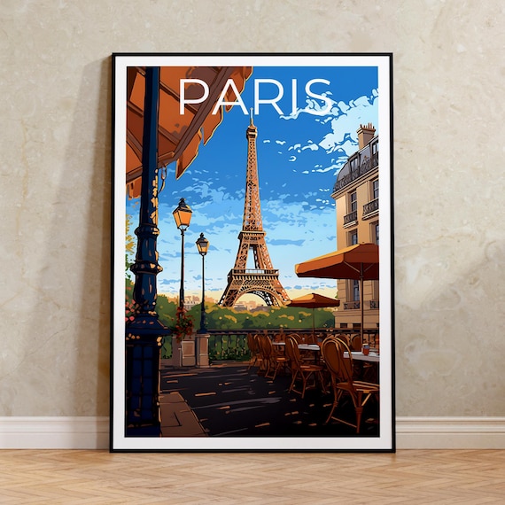 Paris Travel Poster, France Wall Art, France Print, Paris Poster