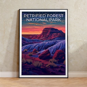 Versteinerter Wald National Park Poster, Versteinerter Wald Druck, Arizona Poster, Arizona Druck, Versteinerter Wald Reiseplakat, Arizona Kunst
