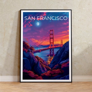 San Francisco Poster, Golden Gate Bridge Poster, California Poster, San Francisco Print, San Francisco Art, California Print