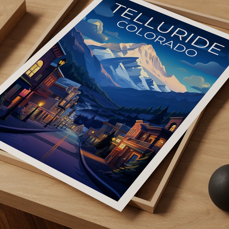 Telluride Travel Poster, Colorado Wall Art, Colorado Print, Telluride ...