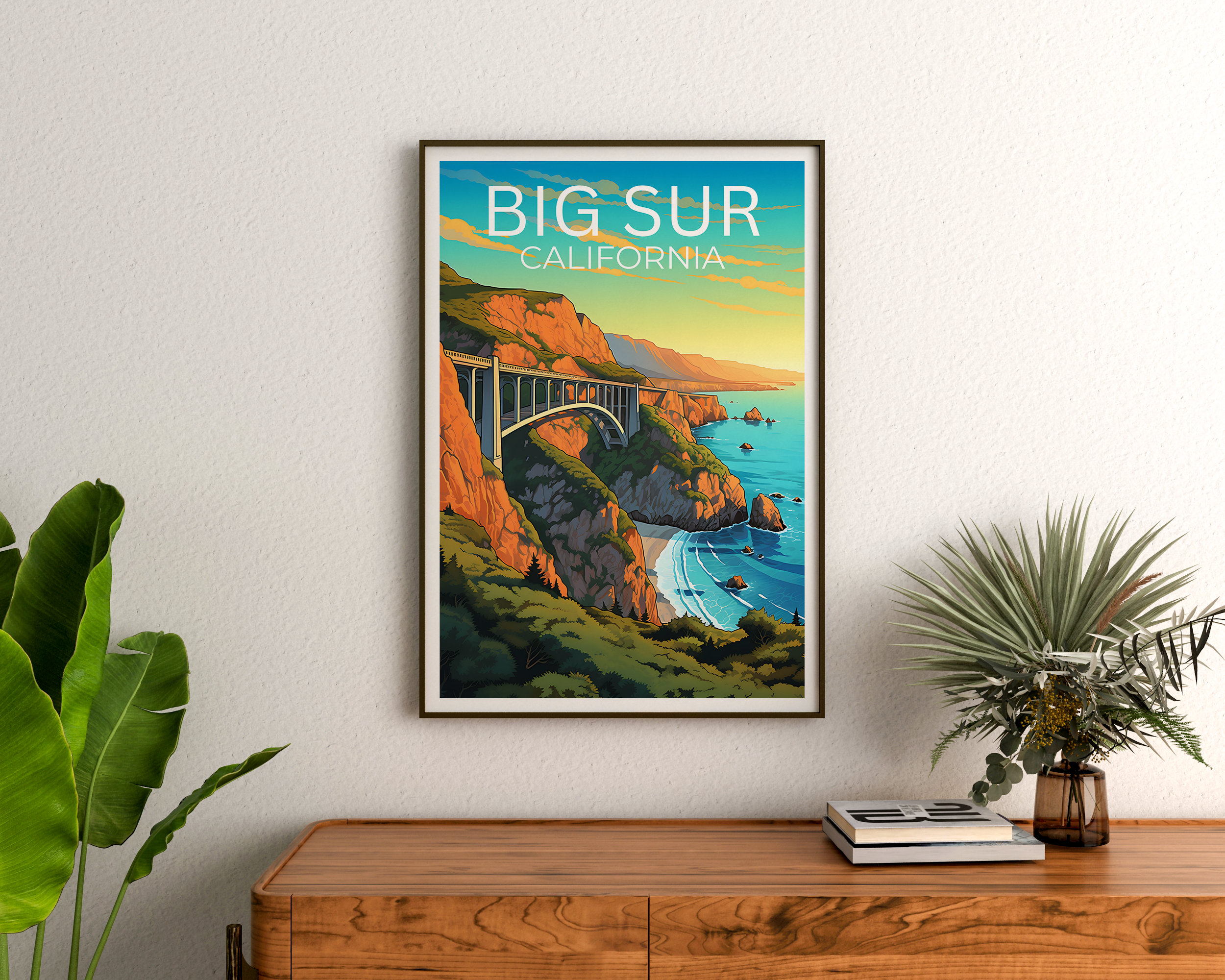 Big Sur Travel Poster, California Wall Art, California Print, Big Sur ...
