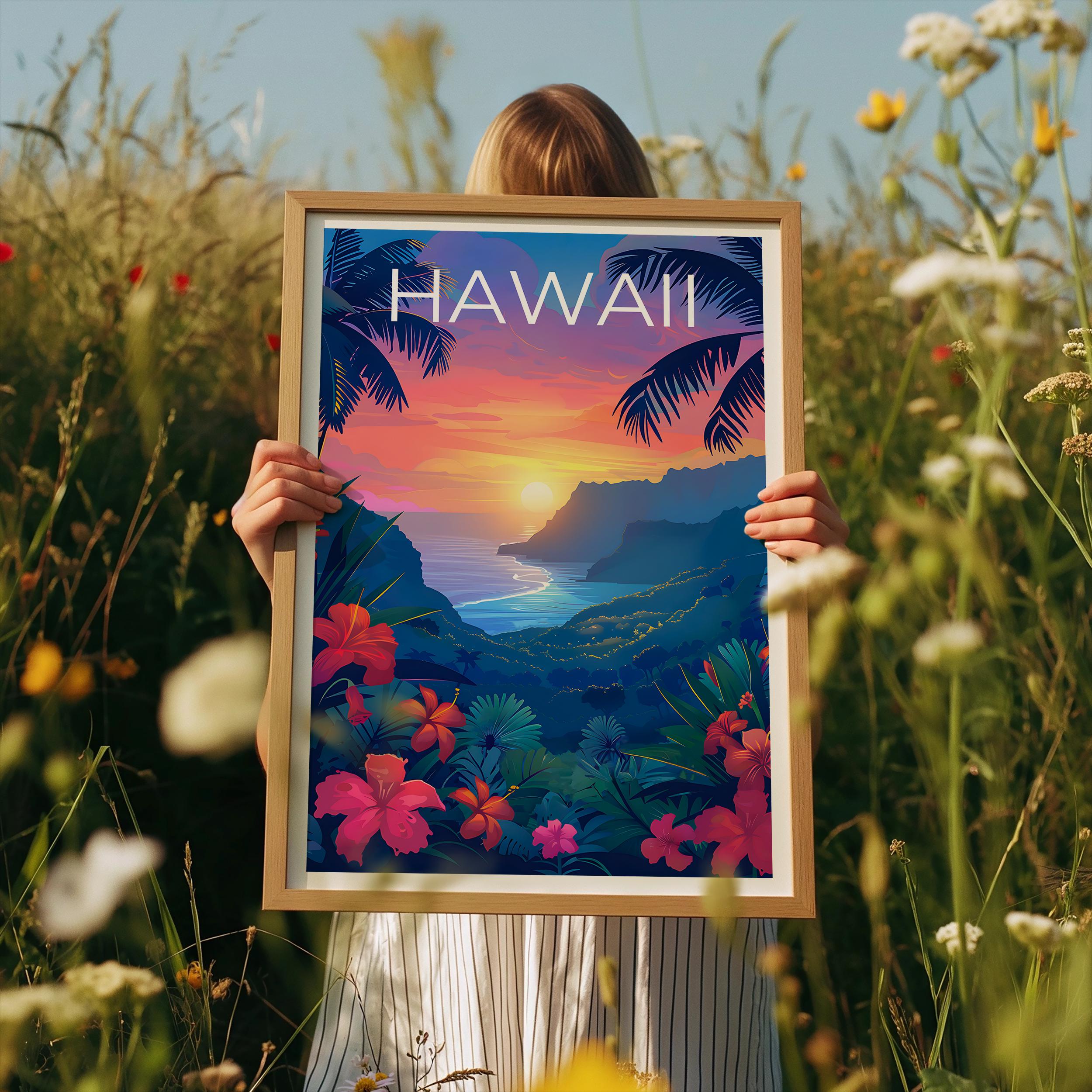 Hawaii Poster, Hawaii Print, Island Poster, Coast Print, Hawaii