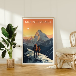 Mount Everest Travel Poster, Himalayas Wall Art, Himalayas Print, Mount Everest Poster, Mountain Poster, Nature Poster, Mount Everest Art image 6