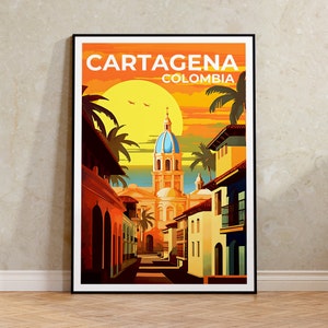 Cartagena Travel Poster, Colombia Wall Art, Colombia Print, Cartagena Poster, Colombia Poster, City Poster, Cartagena Art