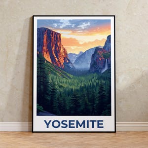 Yosemite National Park Poster, Yosemite Print, California Poster, Yosemite Waterfall Print, Yosemite Poster, Yosemite Gift, California Print