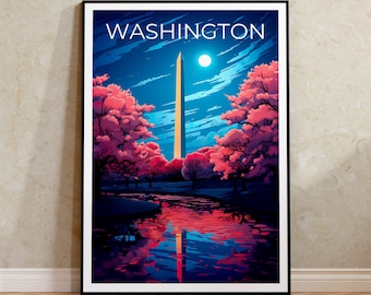 Washington D.C. Poster, Washington Monument Print, Washington Monument Art, Washington DC Print, Washington Monument Poster