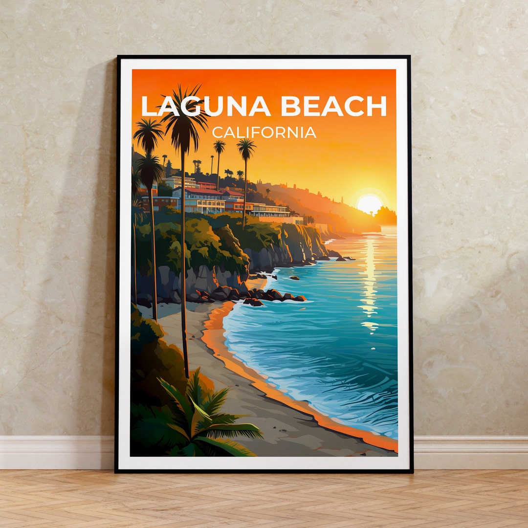 Laguna Beach Poster, California Wall Art, California Print, Laguna