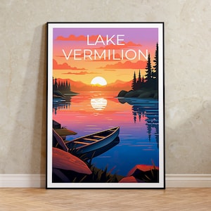 Lake Vermilion Poster, Lake Vermilion Print, Minnesota Art, Minnesota Print, Lake Vermilion Poster, Lake Poster, Minnesota Gift