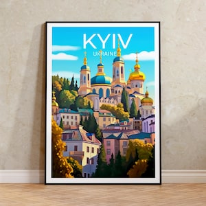 Kyiv Travel Poster, Ukraine Wall Art, Kyiv Print, Kyiv Ukraine Poster, Kyiv Art, Europe Poster, Poster Art, Wall Decor