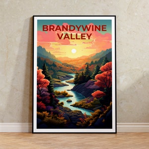 Brandywine Valley Poster, Brandywine Valley Druck, Pennsylvania Poster, Pennsylvania Druck, Wald Poster, Brandywine Valley Kunst